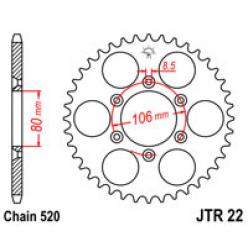 Звездочка задняя JT Sprockets (шаг 520 ) JT JTR22